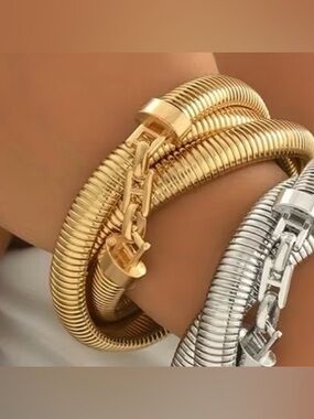 Gold-Tone Coil Bracelet - Women's Fashion Jewelry